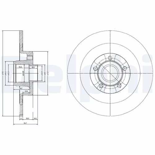 Brzdový kotúč DELPHI BG9024RS