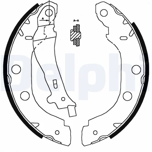 Sada brzdových čeľustí LS1828 /DELPHI/ - obr. 1