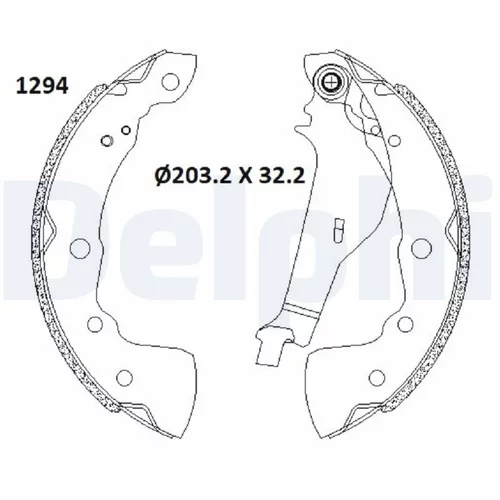 Sada brzdových čeľustí DELPHI LS2181 - obr. 1