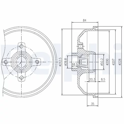 Brzdový bubon DELPHI BFR111