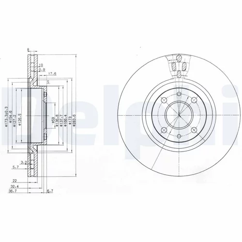 Brzdový kotúč DELPHI BG2407