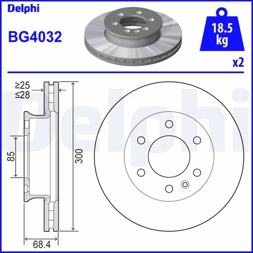 Brzdový kotúč DELPHI BG4032