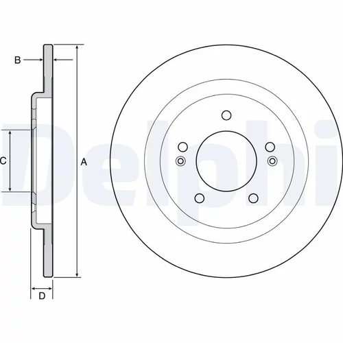 Brzdový kotúč DELPHI BG4563C