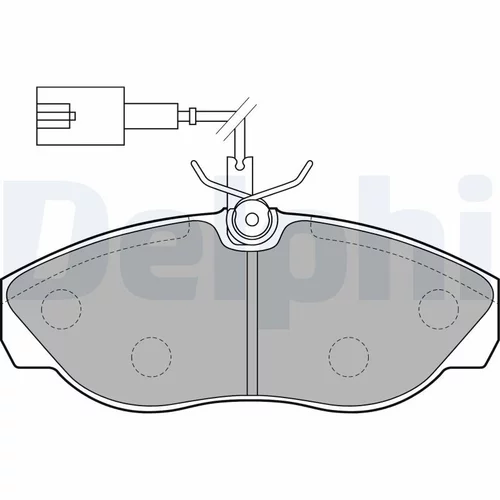 Sada brzdových platničiek kotúčovej brzdy DELPHI LP1748