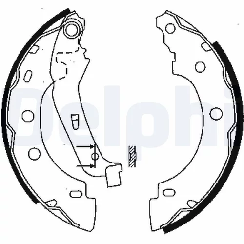 Sada brzdových čeľustí DELPHI LS1842