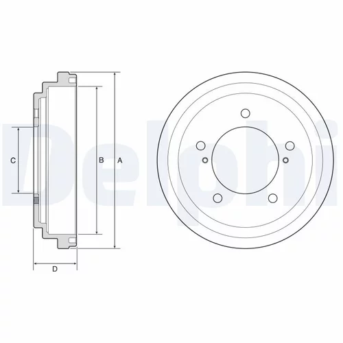 Brzdový bubon DELPHI BF647 - obr. 1