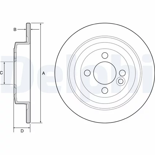 Brzdový kotúč DELPHI BG4560C