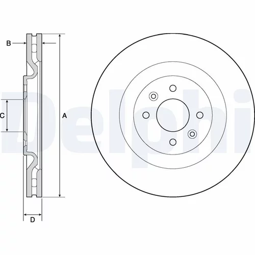 Brzdový kotúč DELPHI BG4689C
