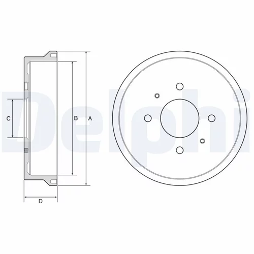 Brzdový bubon DELPHI BF604 - obr. 1