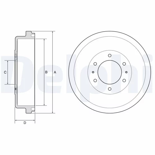 Brzdový bubon DELPHI BF635 - obr. 1