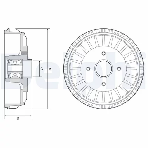 Brzdový bubon DELPHI BFR768 - obr. 1