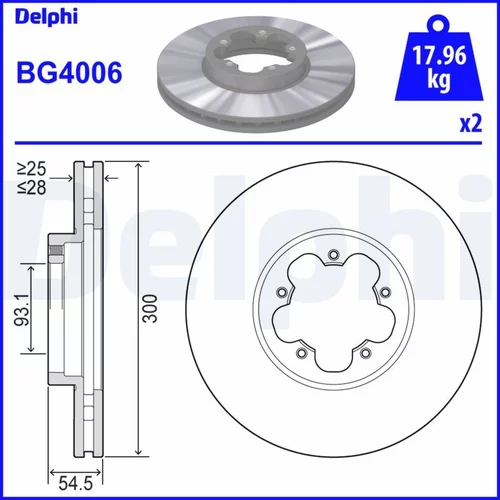 Brzdový kotúč DELPHI BG4006