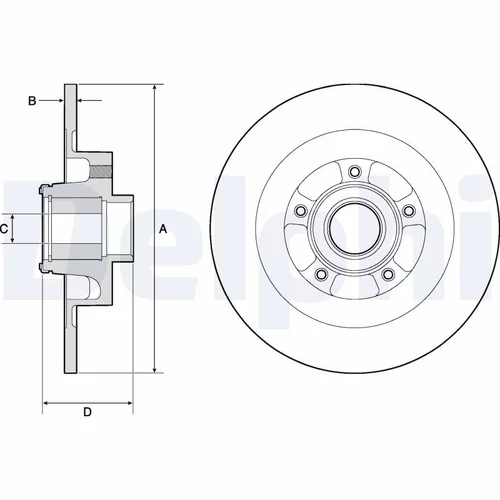 Brzdový kotúč BG9134RSC /DELPHI/