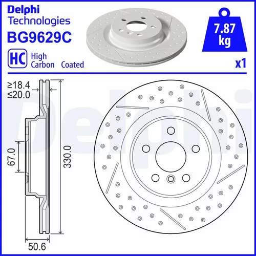 Brzdový kotúč DELPHI BG9629C