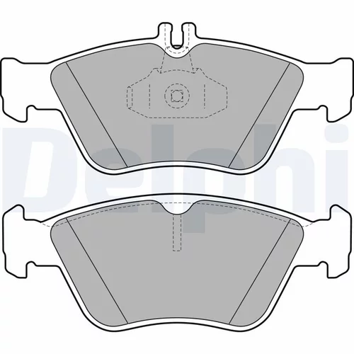 Sada brzdových platničiek kotúčovej brzdy DELPHI LP1588