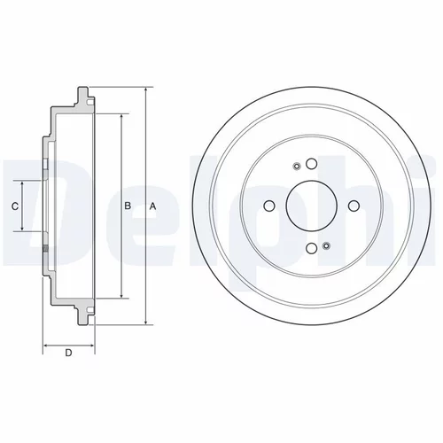 Brzdový bubon DELPHI BF614 - obr. 1