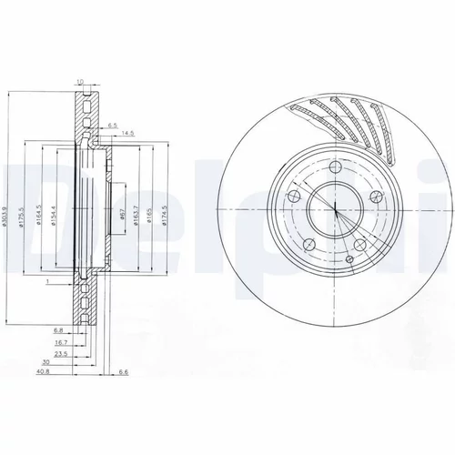 Brzdový kotúč DELPHI BG4029