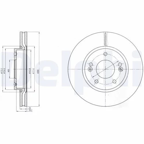 Brzdový kotúč BG4281C /DELPHI/