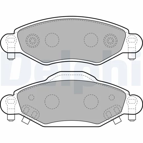 Sada brzdových platničiek kotúčovej brzdy DELPHI LP1840