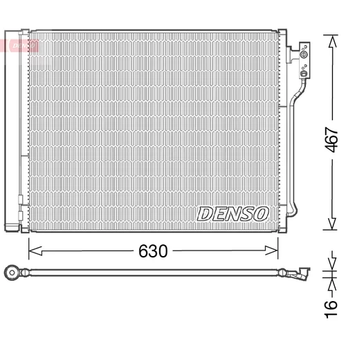 Kondenzátor klimatizácie DENSO DCN05031