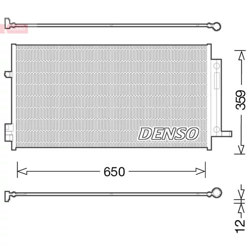 Kondenzátor klimatizácie DENSO DCN06016