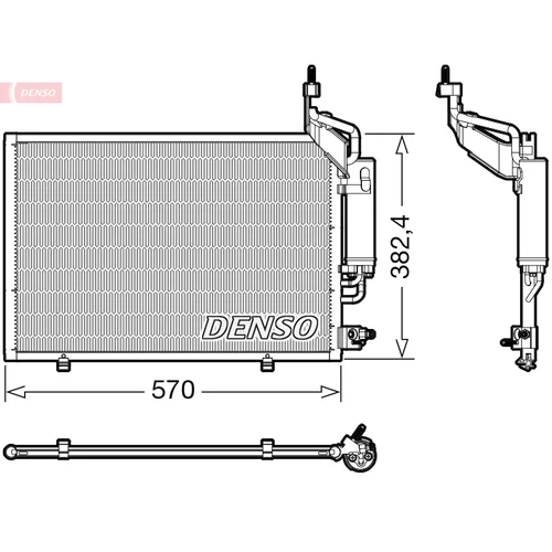 Kondenzátor klimatizácie DENSO DCN10050