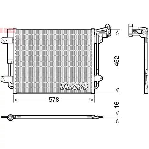 Kondenzátor klimatizácie DENSO DCN32067