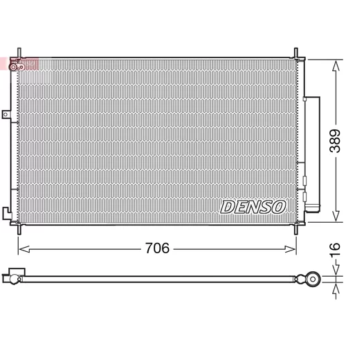 Kondenzátor klimatizácie DENSO DCN40024