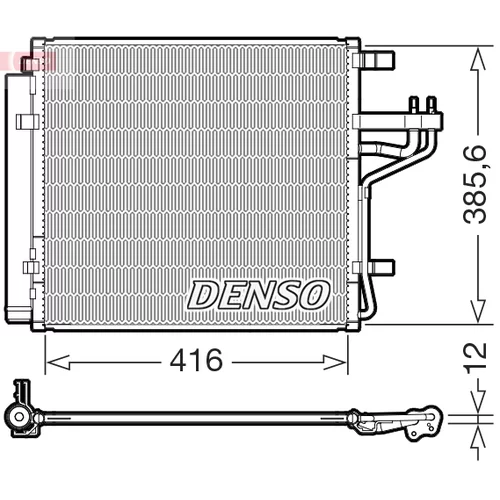 Kondenzátor klimatizácie DCN43012 /DENSO/