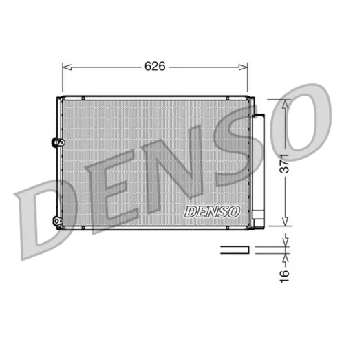 Kondenzátor klimatizácie DENSO DCN50018