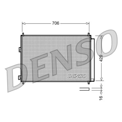 Kondenzátor klimatizácie DENSO DCN50030