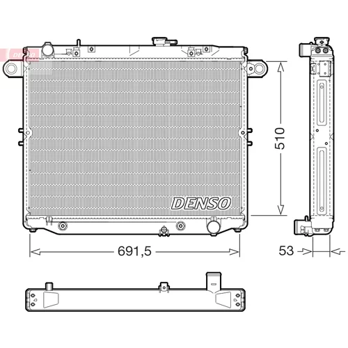 Chladič motora DENSO DRM51015