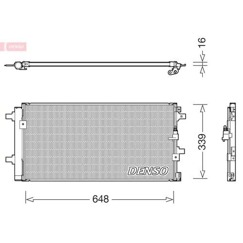Kondenzátor klimatizácie DENSO DCN02043