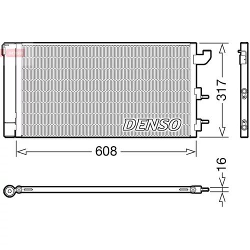 Kondenzátor klimatizácie DENSO DCN09144