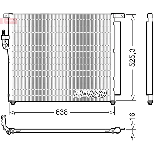 Kondenzátor klimatizácie DENSO DCN10049