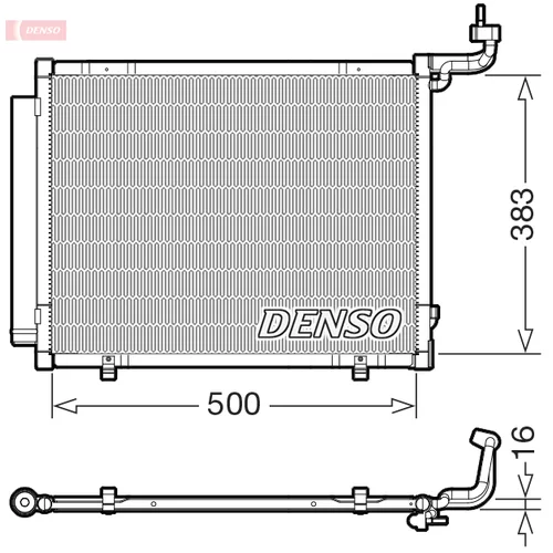 Kondenzátor klimatizácie DENSO DCN10057