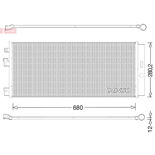 Kondenzátor klimatizácie DENSO DCN20023