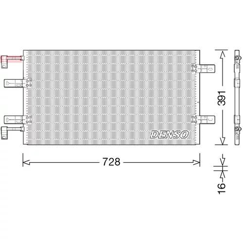 Kondenzátor klimatizácie DENSO DCN23036