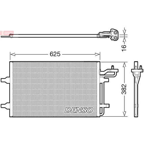 Kondenzátor klimatizácie DENSO DCN33009