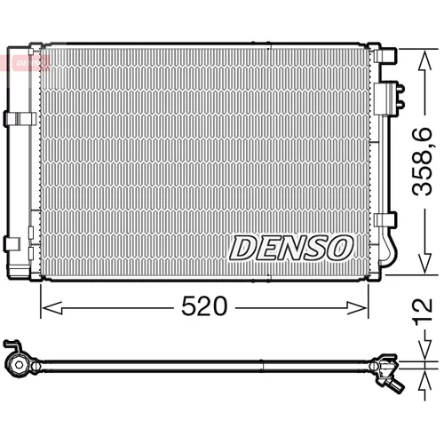 Kondenzátor klimatizácie DENSO DCN41011