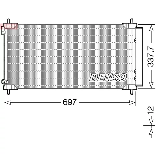 Kondenzátor klimatizácie DENSO DCN50120