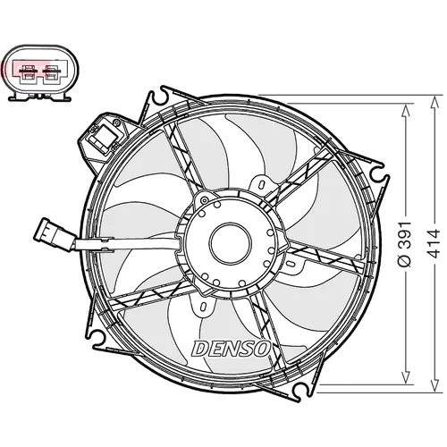 Ventilátor chladenia motora DENSO DER23005