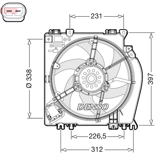 Ventilátor chladenia motora DENSO DER46002