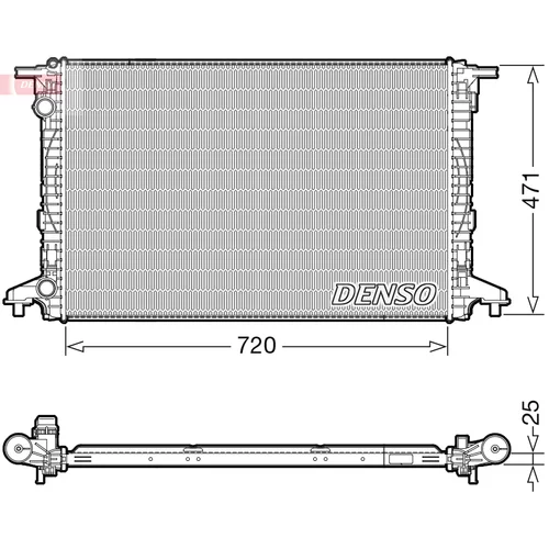 Chladič motora DENSO DRM02043