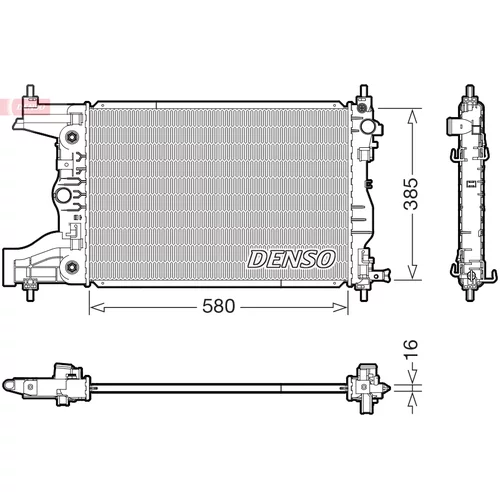 Chladič motora DENSO DRM15016