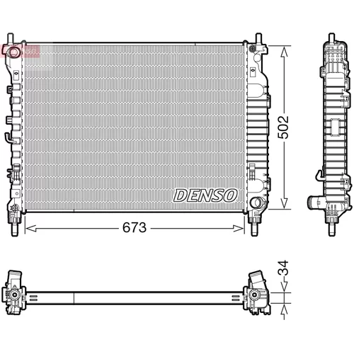 Chladič motora DENSO DRM20125