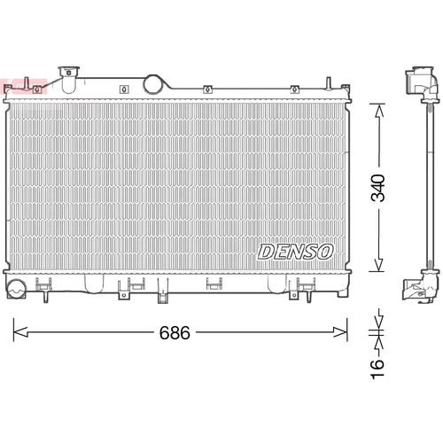 Chladič motora DENSO DRM36021