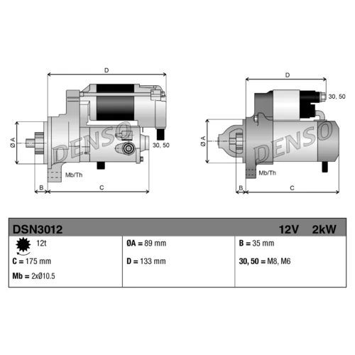 Štartér DSN3012 /DENSO/ - obr. 3