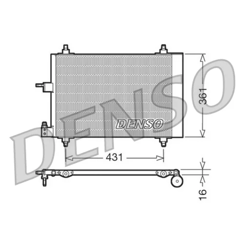Kondenzátor klimatizácie DENSO DCN07009