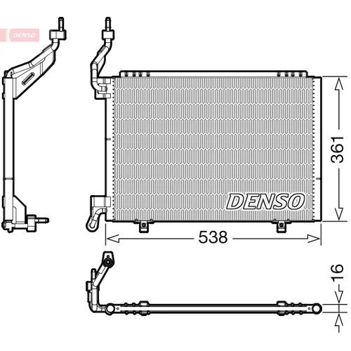 Kondenzátor klimatizácie DENSO DCN10038